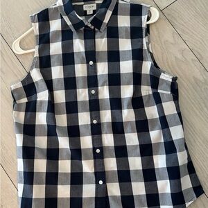 J. Crew Black and White Gingham Casual Shirt